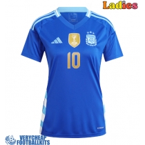 Argentina Lionel Messi #10 Replica Away Shirt Ladies Copa America 2024 Short Sleeve